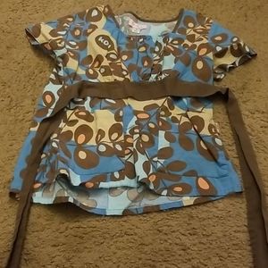 Koi Scrub top size small
